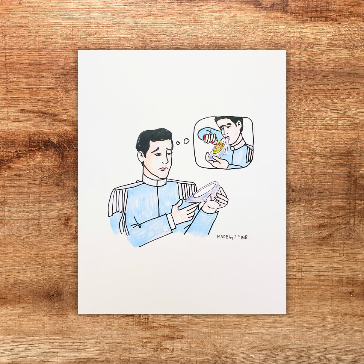 "Glass Slipper" 8x10in Print - Classic Art Print