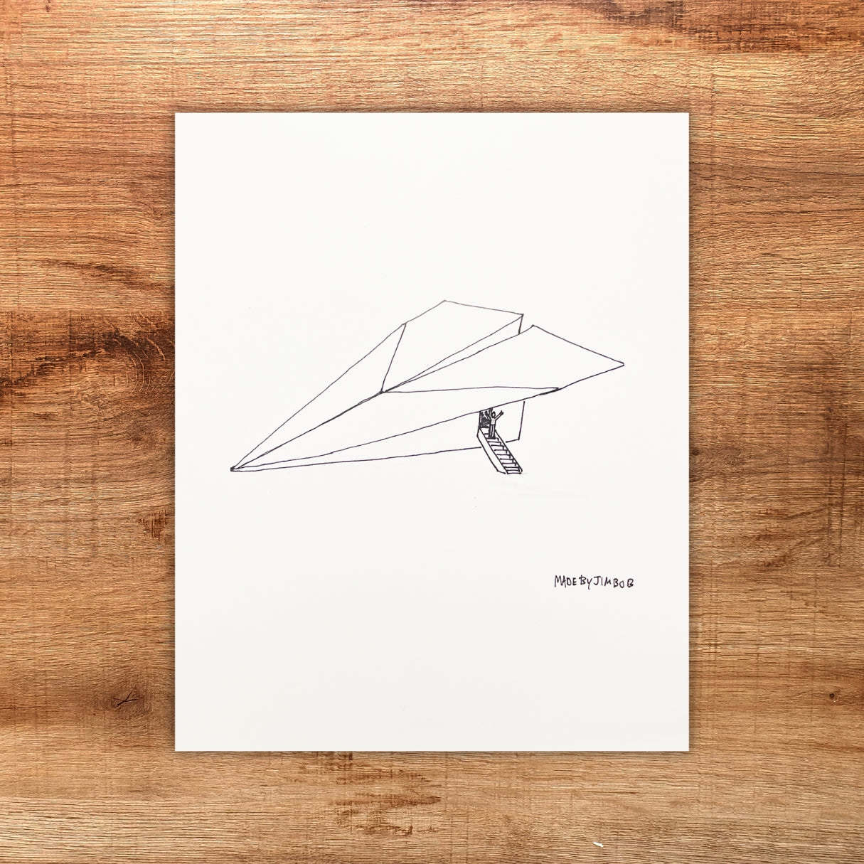 "Paper Plane" 8x10in Print - Classic Art Print