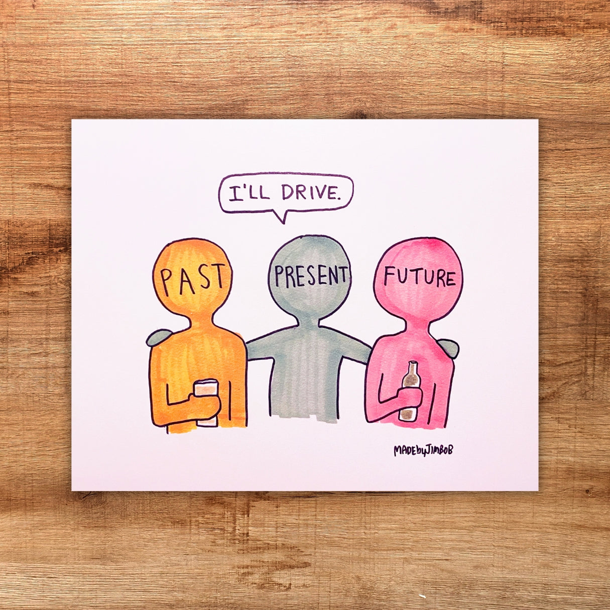 "Past, Present, Future" 8x10in Print - Classic Art Print