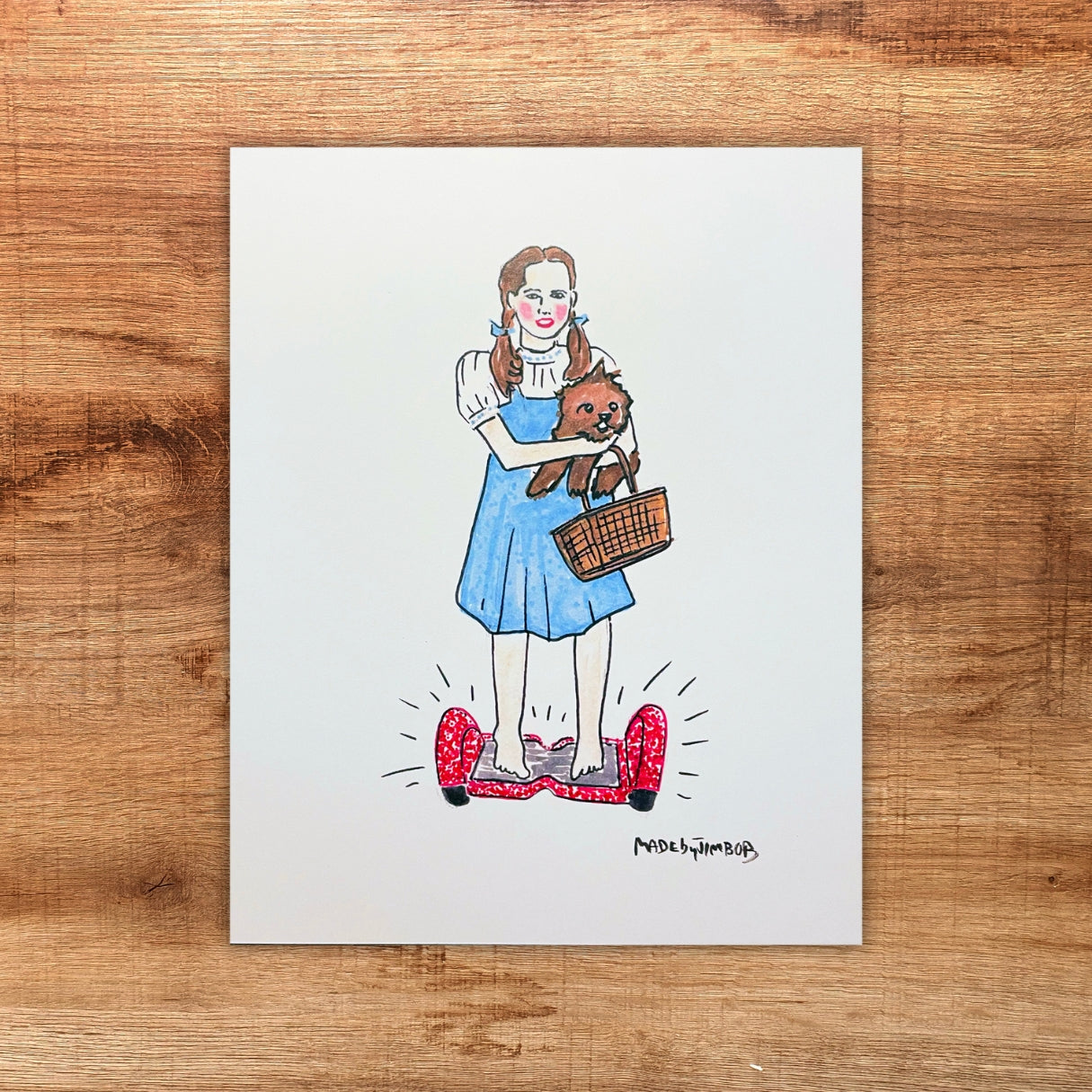 "Dorothy's Ruby Wheels" 8x10in Print - Classic Art Print