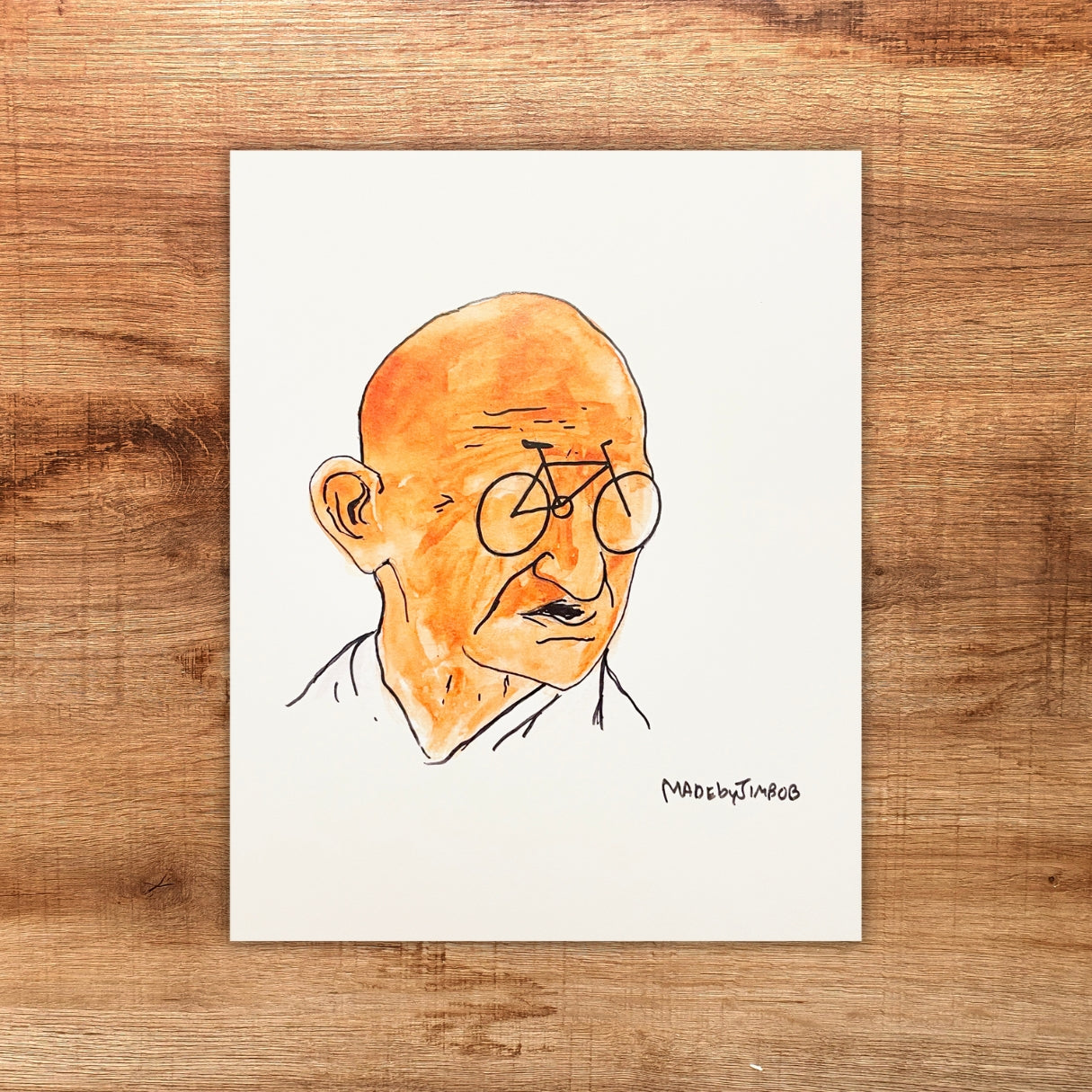 "Gandhi" 8x10in Print - Classic Art Print