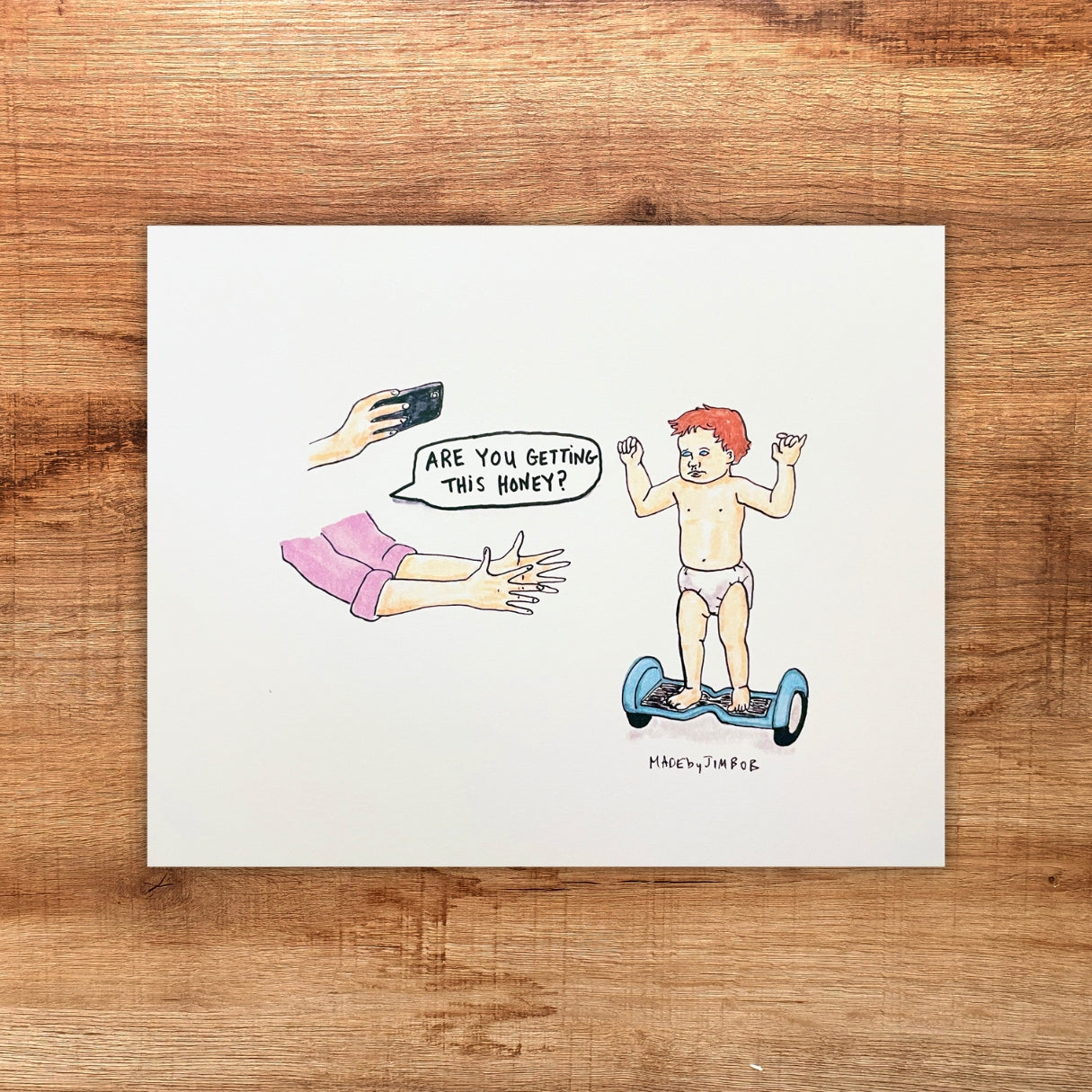 "Baby's First Hover" 8x10in Print - Classic Art Print